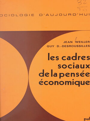cover image of Les cadres sociaux de la pensée économique